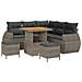 Set Divano da Giardino con cuscino 8 pcs Grigio polyrattan - Foto miniatura 1
