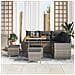 Set Divano da Giardino con cuscino 8 pcs Grigio polyrattan - Foto miniatura 3