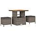 Set Divano da Giardino con cuscino 8 pcs Grigio polyrattan - Foto miniatura 4