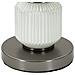 Lampada Da Tavolo Bright Three In Vetro Bianco E Grigio Con Paralume In Tessuto — Ø 32,5 Cm - Foto miniatura 3