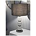 Lampada Da Tavolo Bright Three In Vetro Bianco E Grigio Con Paralume In Tessuto — Ø 32,5 Cm - Foto miniatura 5