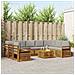 Set divani con cuscino 10 pcs Grigio Naturale e Chiaro - Foto miniatura 2