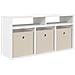 Lowboard con cassetto Bianco 87 x 27,5 x 43 cm - Foto miniatura 1