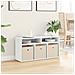 Lowboard con cassetto Bianco 87 x 27,5 x 43 cm - Foto miniatura 4