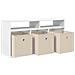 Lowboard con cassetto Bianco 87 x 27,5 x 43 cm - Foto miniatura 5