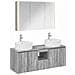 Set di Armadi da Bagno 4 pcs Sonoma grigio Legno ingegnerizzato - Foto miniatura 1