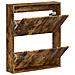 Mobiletto per Scarpe da Muro DELFT 71 x 17 x 86 cm Rovere Fumo - Foto miniatura 3