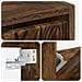 Mobiletto per Scarpe da Muro DELFT 71 x 17 x 86 cm Rovere Fumo - Foto miniatura 7