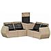 Set di divani 5 pz Beige e Bianco Crema - Foto miniatura 7