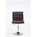 Sedia Lounge Design Palma V2 I Sedia Sgabello Girevole E Imbottita in Similpelle Trapunto I Sgabello Regolabile E Telaio in Metallo Cromato Marrone - Foto miniatura 2