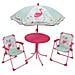 713088 Rosa Fiamma Mobili Da Giardino Con Un Tavolo, 2 Sedie Pieghevoli E Un Ombrellone Per Bambini - Foto miniatura 1