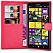 Custodia Compatibile Con Nokia Lumia 1520 In Rosso Carminio - Coperchio Protettiva Con Chiusura Magnetica, Funzione Stand E Tasca Per Le Carte - Foto miniatura 1
