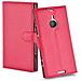 Custodia Compatibile Con Nokia Lumia 1520 In Rosso Carminio - Coperchio Protettiva Con Chiusura Magnetica, Funzione Stand E Tasca Per Le Carte - Foto miniatura 3