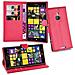Custodia Compatibile Con Nokia Lumia 1520 In Rosso Carminio - Coperchio Protettiva Con Chiusura Magnetica, Funzione Stand E Tasca Per Le Carte - Foto miniatura 4