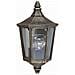 Mezza Lanterna Da Parete Per Esterni 1 Luce Nera, Oro Ip44, E27 - Foto miniatura 1