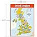 Uk Mappa Geografia Poster Gloss Paper Misura 850 Millimetri X 594 Millimetri (a1) Geografia Aula Poster Grafici Istruzione Di - Foto miniatura 3