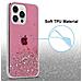 Custodia Compatibile Con Apple Iphone 13 Pro In Rosa Con Glitter - Coperchio Protettivo In Silicone Tpu Flessibile Con Glitter Scintillanti - Foto miniatura 4
