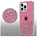 Custodia Compatibile Con Apple Iphone 13 Pro In Rosa Con Glitter - Coperchio Protettivo In Silicone Tpu Flessibile Con Glitter Scintillanti - Foto miniatura 5