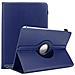 Custodia Per Tablet Compatibile Con Medion Lifetab X10311 In Blu Scuro - Coperchio Protettivo A 360 Gradi Fatto Di Finta Pelle Con Funzione Di Stand E Banda Elastica - Foto miniatura 1
