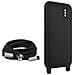 Cover Semirigida Per Iphone X / Xs Cordino Nylon Intrecciato 80 Cm Nera - Foto miniatura 2