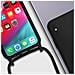 Cover Semirigida Per Iphone X / Xs Cordino Nylon Intrecciato 80 Cm Nera - Foto miniatura 3