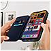 Custodia Iphone 14 Portafoglio Funzione Supporto Video Blu - Foto miniatura 2
