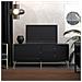 Nova Porta Tv Con 2 Cassetti E 1 Anta In Nobilitato Nero - Foto miniatura 4