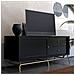 Nova Porta Tv Con 2 Cassetti E 1 Anta In Nobilitato Nero - Foto miniatura 6