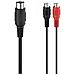 00205189 Cavo Audio 0,1 M Din (5-pin) 2 X Rca Nero, Rosso - Foto miniatura 1