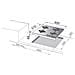 Piano Cottura NSL 460 T a Gas 4 Fuochi Gas Colore Beige - Foto miniatura 2
