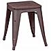 Sgabello Basso Industriale In Acciaio Invecchiato E Seduta In Legno (45 Cm) - Bistro - Foto miniatura 1