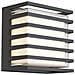 Lampada Da Parete Moderna Da Esterno Alluminio Nero Luce 10w Ip65 - Foto miniatura 1