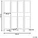 Paravento 4 Pannelli Legno Chiaro E Marrone 170 X 164 Cm Brennerbad - Foto miniatura 3
