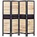 Paravento 4 Pannelli Legno Chiaro E Marrone 170 X 164 Cm Brennerbad - Foto miniatura 7