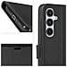 Custodia Per Samsung A35 5g Portafoglio Funzione Supporto E Cordino, Nero - Foto miniatura 4