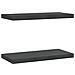 Mensole a Muro 2 pz 50x23,5x3 cm Nero in Acciaio Inossidabile - Foto miniatura 2