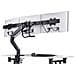 Supporto per 3 monitor da 27" a barra trasversale, VESA 75x75/100x100, regolazioni senza attrezzi, morsetto a C /occhiello, braccio a molla - Foto miniatura 4
