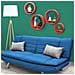 4 Mensole da Parete Moderne Design Rotondo Mensola Scaffale Legno MDF Rosso - Foto miniatura 4