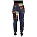 Jeans In Denim A Vita Alta Patchwork Blu - It46-xl - Foto miniatura 2
