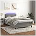 Letto a Molle Materasso e LED Grigio Chiaro 120x190 cm Velluto - Foto miniatura 5