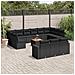 Lusso Casadino -  Set Divani Da Giardino 14pz Con Cuscini In Polyrattan Nero - Foto miniatura 8