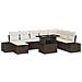 Set Divano Giardino 9 Pezzi con Cuscini Marrone Polyrattan - Foto miniatura 1
