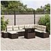 Set Divano Giardino 9 Pezzi con Cuscini Marrone Polyrattan - Foto miniatura 2