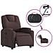Poltrona Elettrica Reclinabile Marrone Scuro in Tessuto - Foto miniatura 6