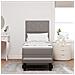 Letto con Box Spring con Materasso e Panchina Taupe 80x200 cm Tessuto - Foto miniatura 5