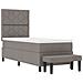Letto con Box Spring con Materasso e Panchina Taupe 80x200 cm Tessuto - Foto miniatura 8
