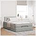 Pouf Letto con Materasso Grigio Chiaro 120x190 cm in Velluto - Foto miniatura 3