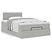 Pouf Letto con Materasso Grigio Chiaro 120x190 cm in Velluto - Foto miniatura 4