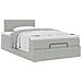 Pouf Letto con Materasso Grigio Chiaro 120x190 cm in Velluto - Foto miniatura 5