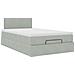 Pouf Letto con Materasso Grigio Chiaro 120x190 cm in Velluto - Foto miniatura 6